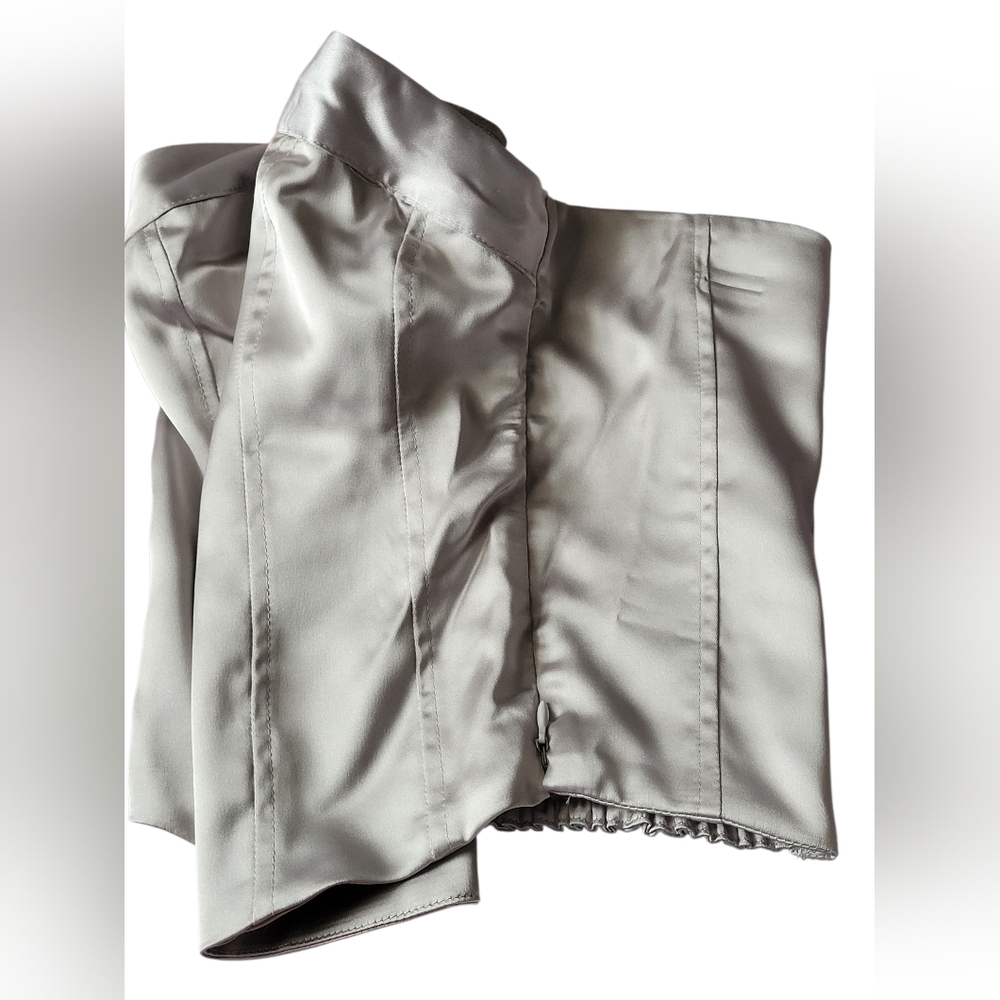 Wild Fable Silver Satin Tube Top - Picture 3 of 7